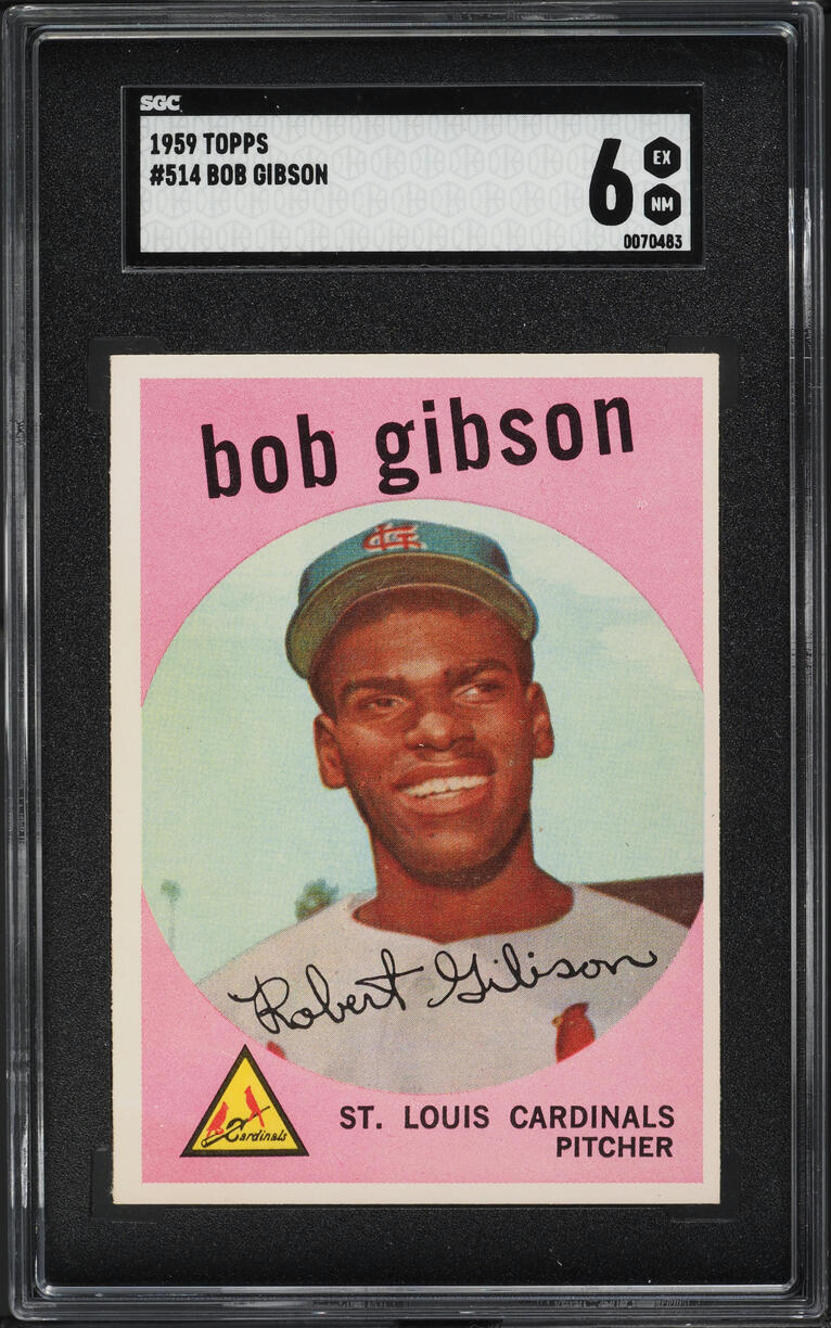 1959 Topps Bob Gibson ROOKIE #514 SGC 6 EXMT