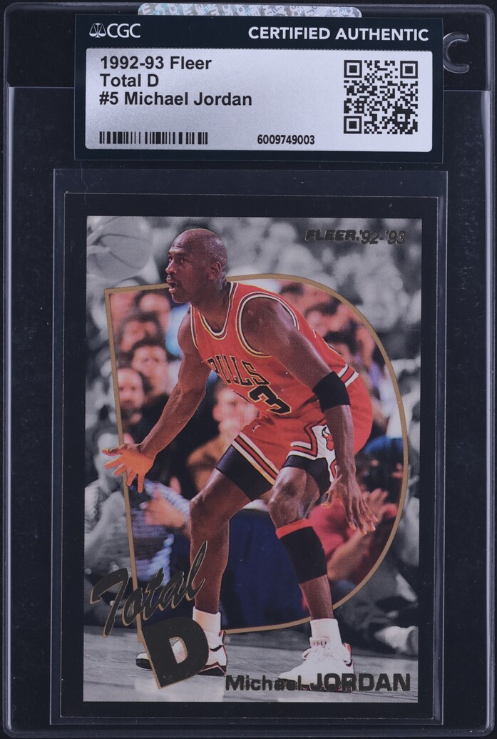 1992 Fleer Total D Michael Jordan #5 CGC AUTH