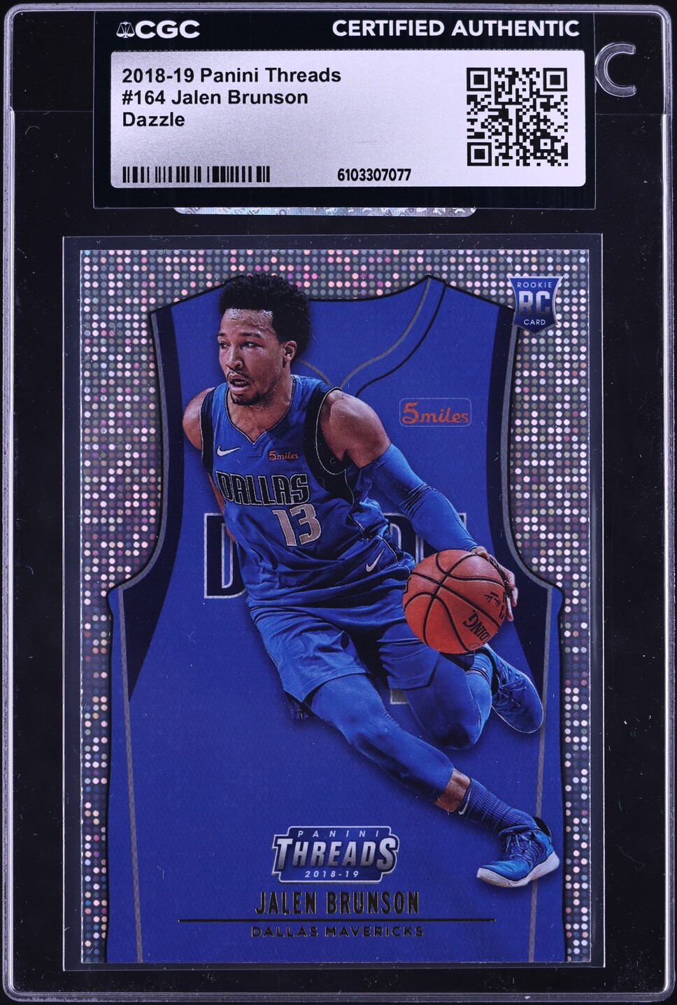 2018 Panini Threads Dazzle Jalen Brunson ROOKIE #164 CGC AUTH