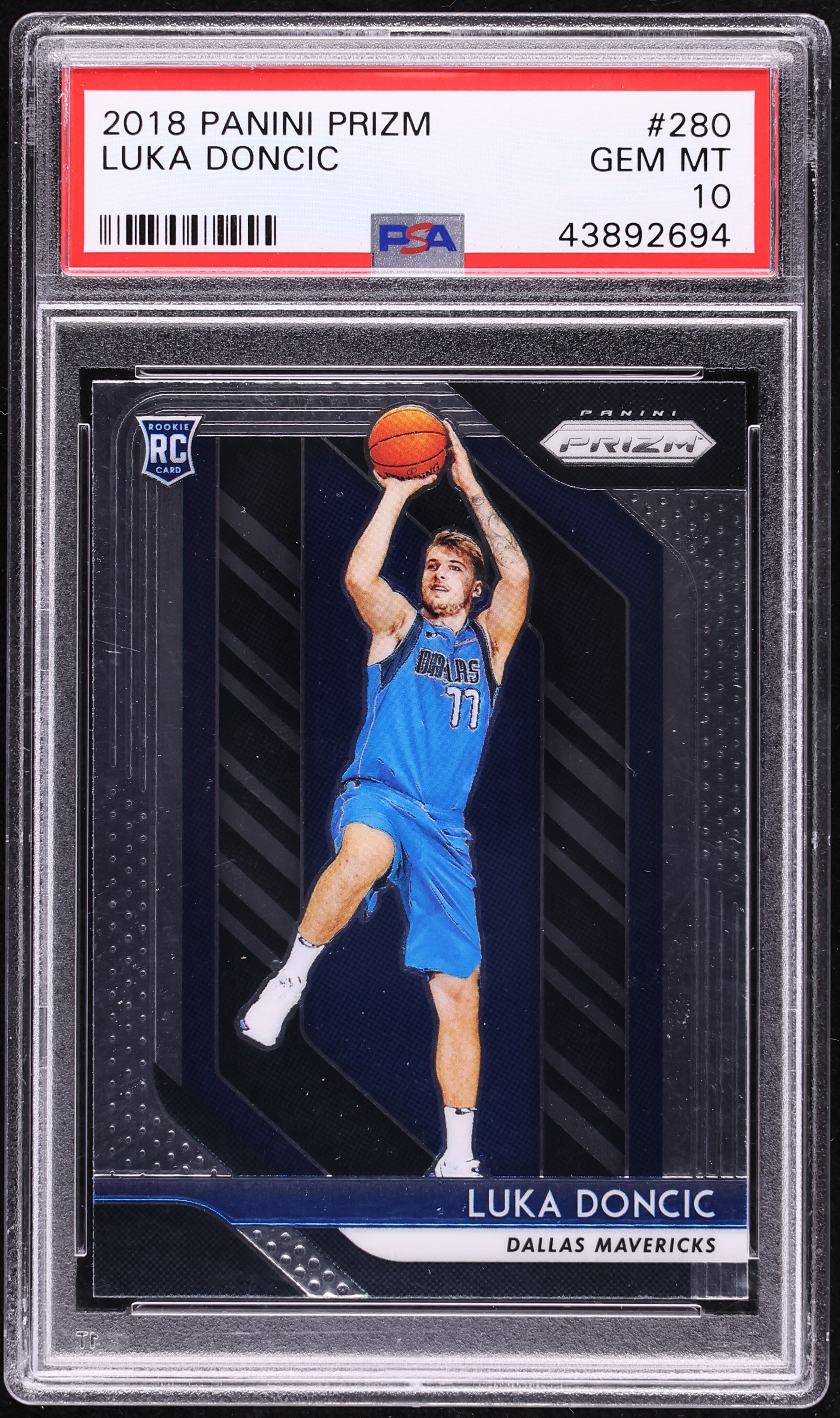 2018 Panini Prizm Luka Doncic ROOKIE #280 PSA 10 GEM MINT on