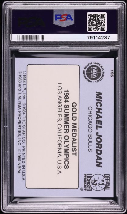 1984 Star Basketball Michael Jordan ROOKIE #195 PSA 7 NRMT