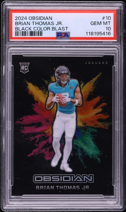 2024 Panini Obsidian Black Colorblast Brian Thomas Jr ROOKIE #10