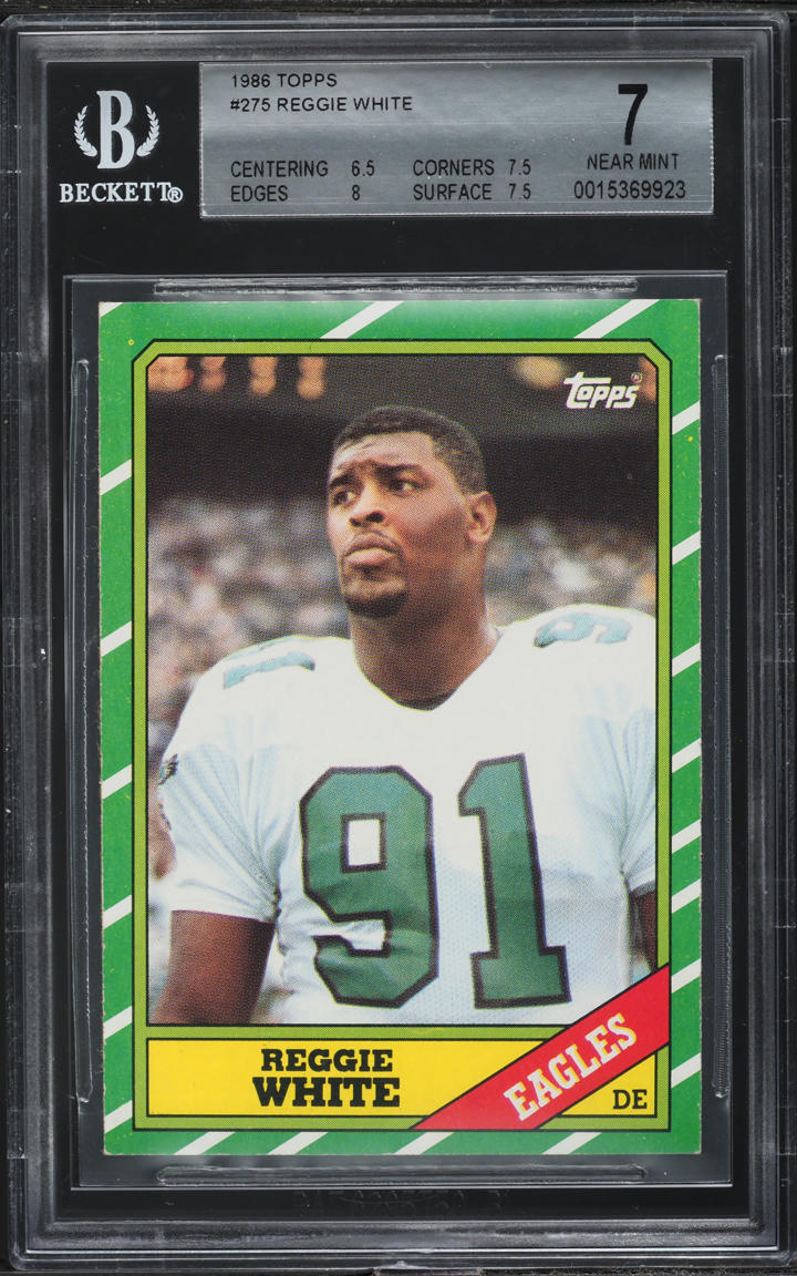 1986 Topps Football Reggie White ROOKIE #275 BGS 7 NRMT