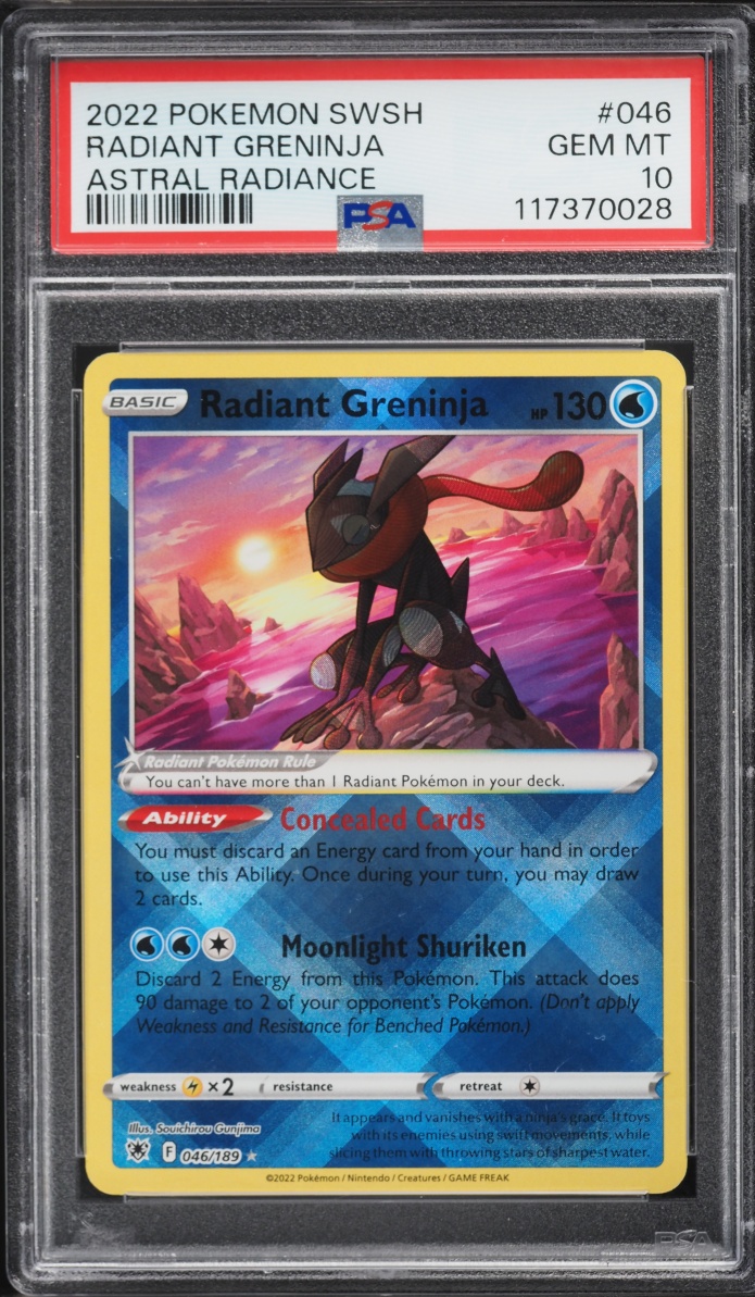 2022 Pokemon Sword & Shield Astral Radiance Holo Radiant Greninja #46 PSA 10 GEM MINT