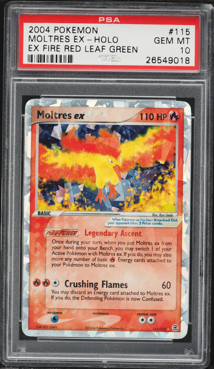 2004 Pokemon EX Fire Red & Leaf Green Holo Moltres EX #115 PSA 10 GEM MINT