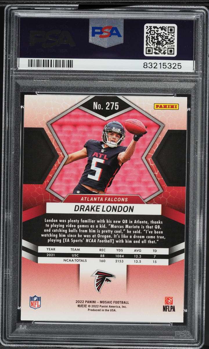 2022 Panini Mosaic Drake London ROOKIE #275 PSA 10 GEM MINT