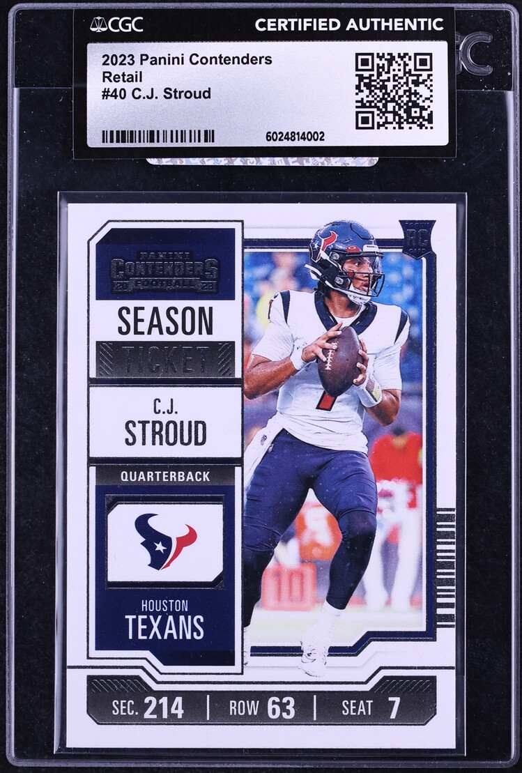 2023 Panini Contenders Retail C.J. Stroud ROOKIE #40 CGC AUTH