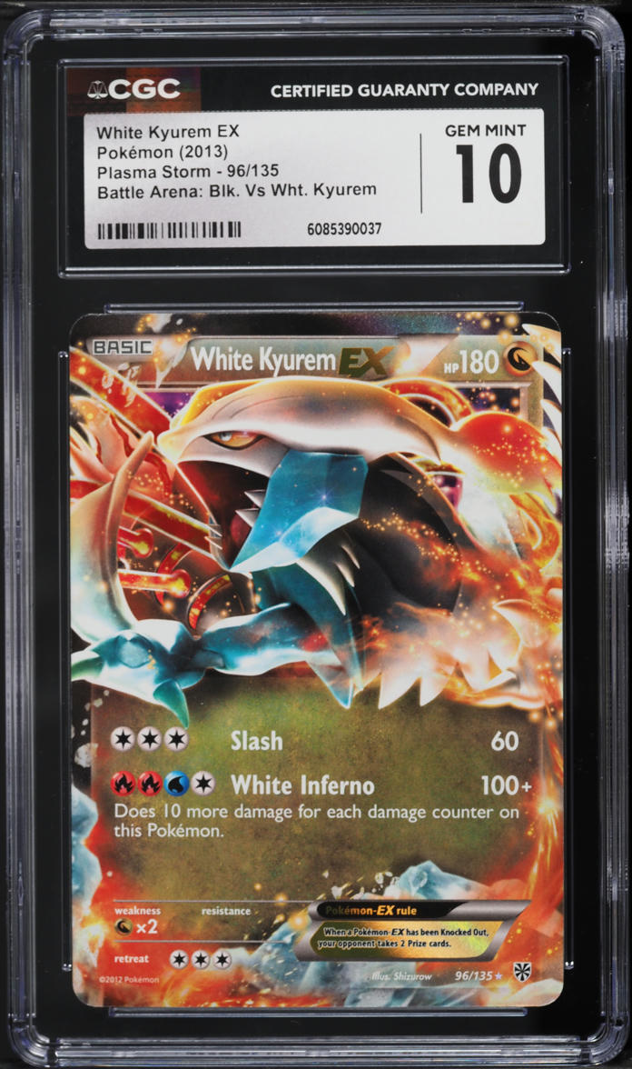 2012 Pokemon Black & White Plasma Storm Arena Battle Arena White Kyurem EX #96 CGC 10 GEM MINT