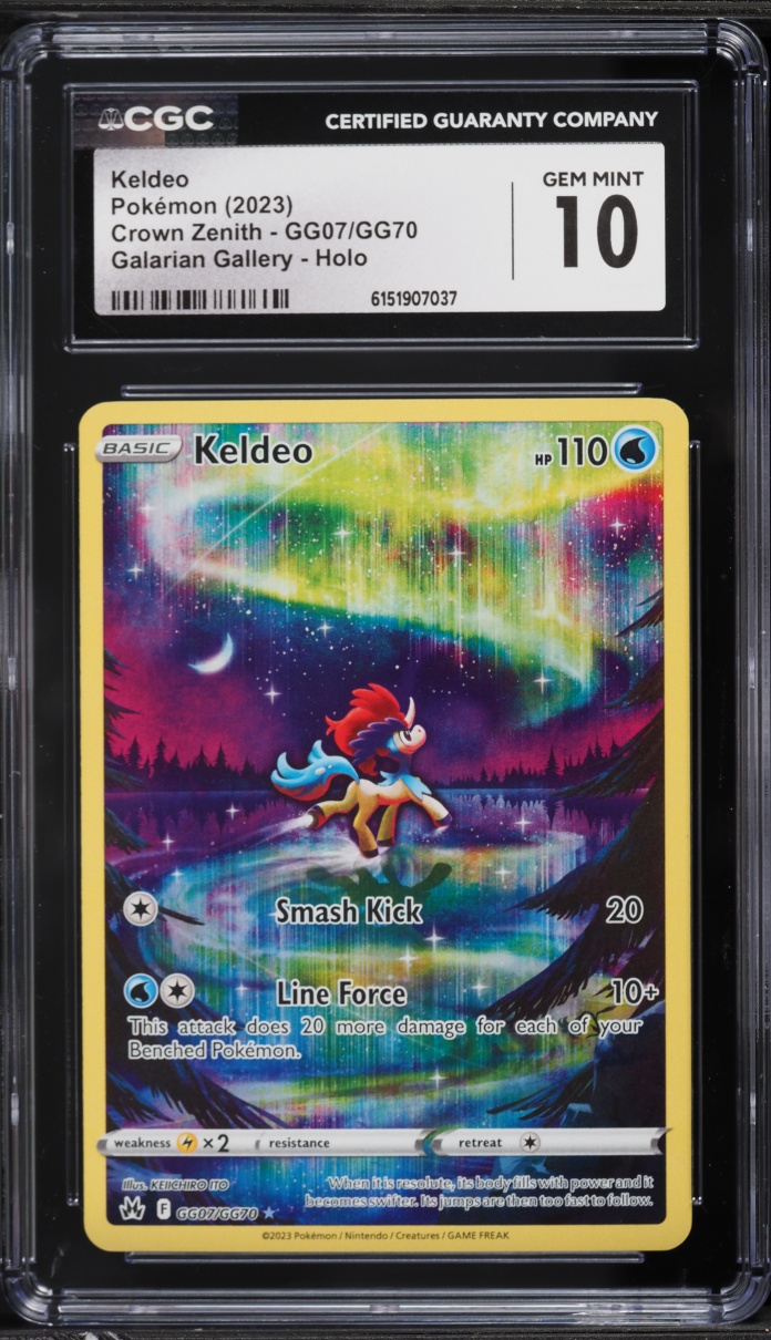 2023 Pokemon Sword & Shield Crown Zenith Full Art Keldeo #GG07 CGC 10 GEM MINT