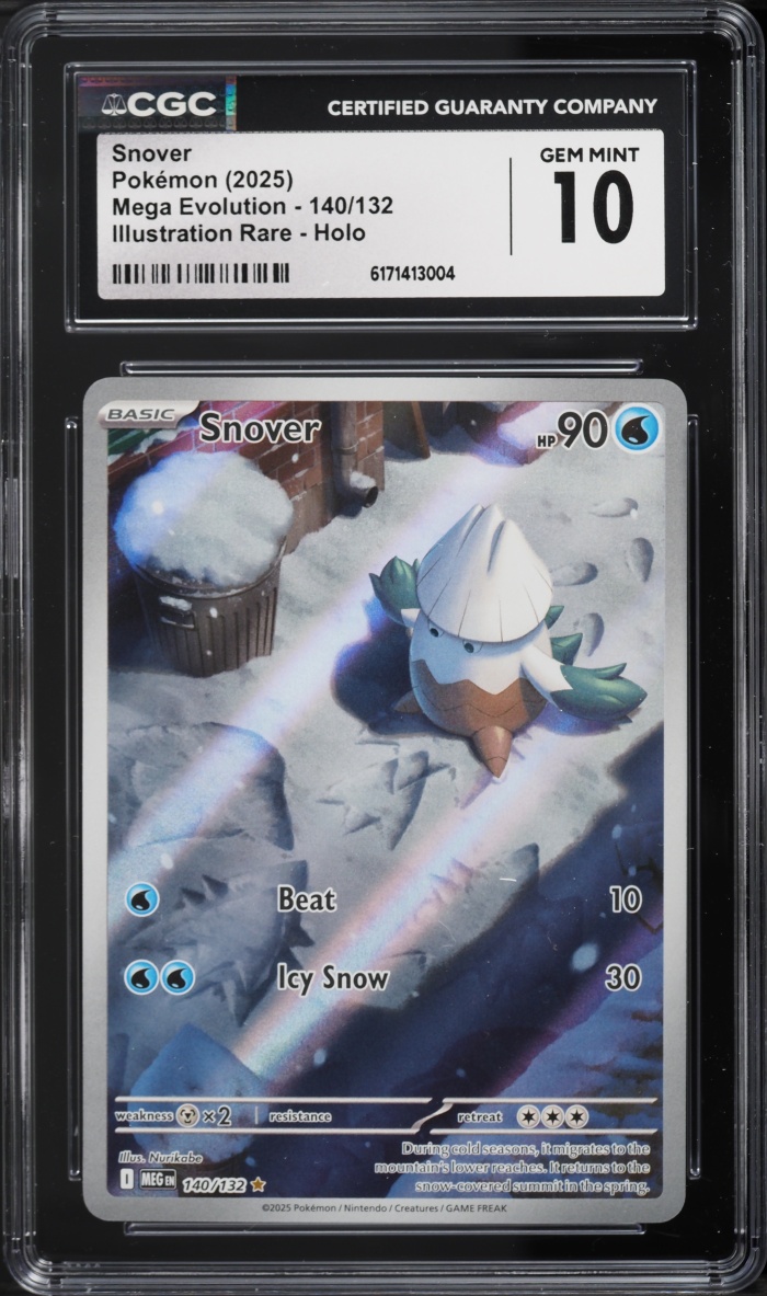 2025 Pokemon Mega Evolution IR Snover #140 CGC 10 GEM MINT