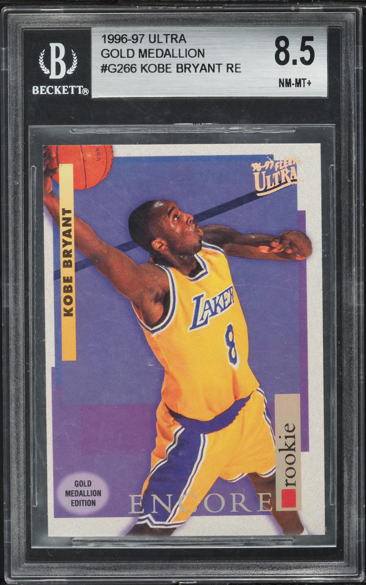 1996 Ultra Gold Medallion Kobe Bryant ROOKIE #G266 BGS 8.5 NM-MT+