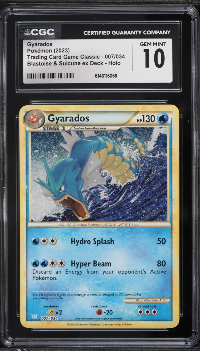 2023 Pokemon TCG Classic Collection Holo Gyarados #7 CGC 10 GEM MINT