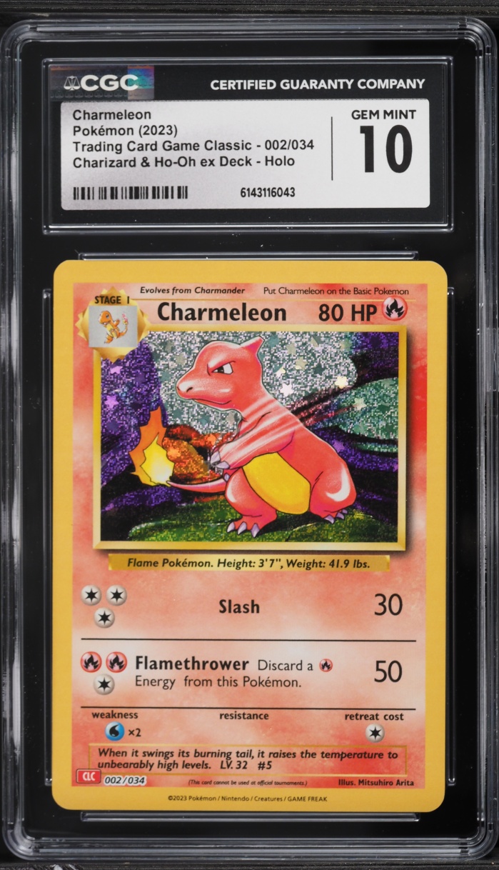 2023 Pokemon TCG Classic Collection Holo Charmeleon #2 CGC 10 GEM MINT