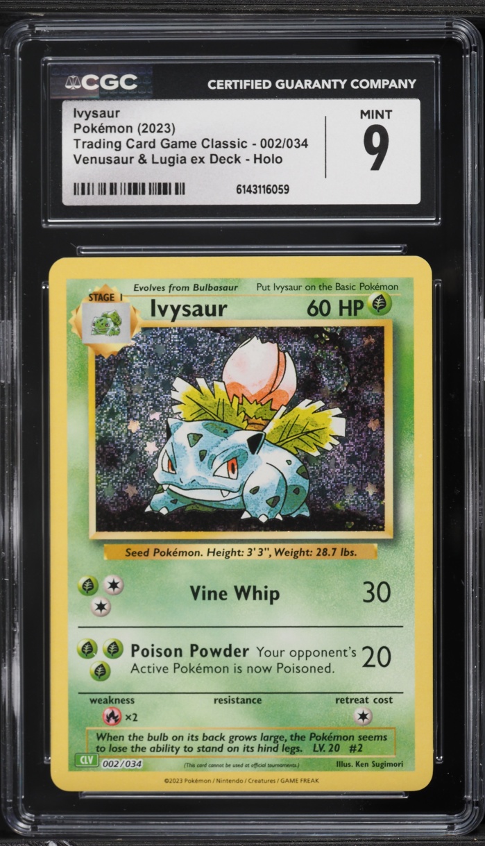 2023 Pokemon TCG Classic Collection Holo Ivysaur #2 CGC 9 MINT