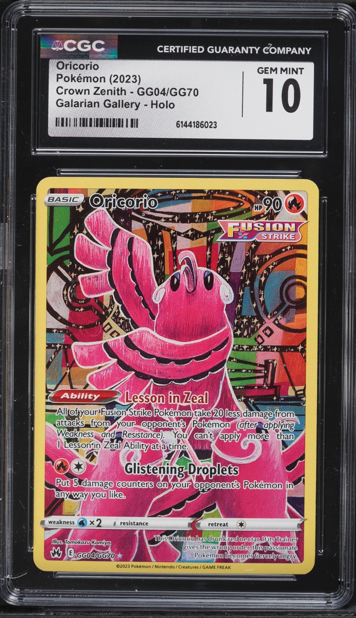 2023 Pokemon Sword & Shield Crown Zenith Full Art Oricorio #GG04 CGC 10 GEM MINT