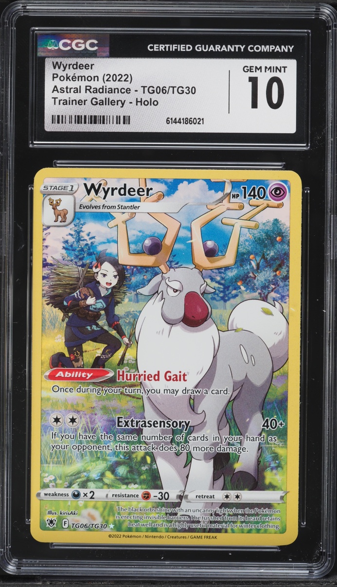 2022 Pokemon Sword & Shield Astral Radiance CHR Wyrdeer #TG06 CGC 10 GEM MINT