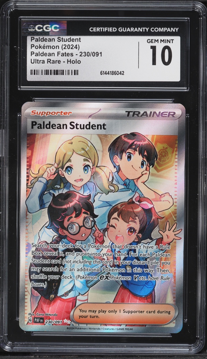 2024 Pokemon Scarlet & Violet Paldean Fates Full Art Paldean Student #230 CGC 10 GEM MINT