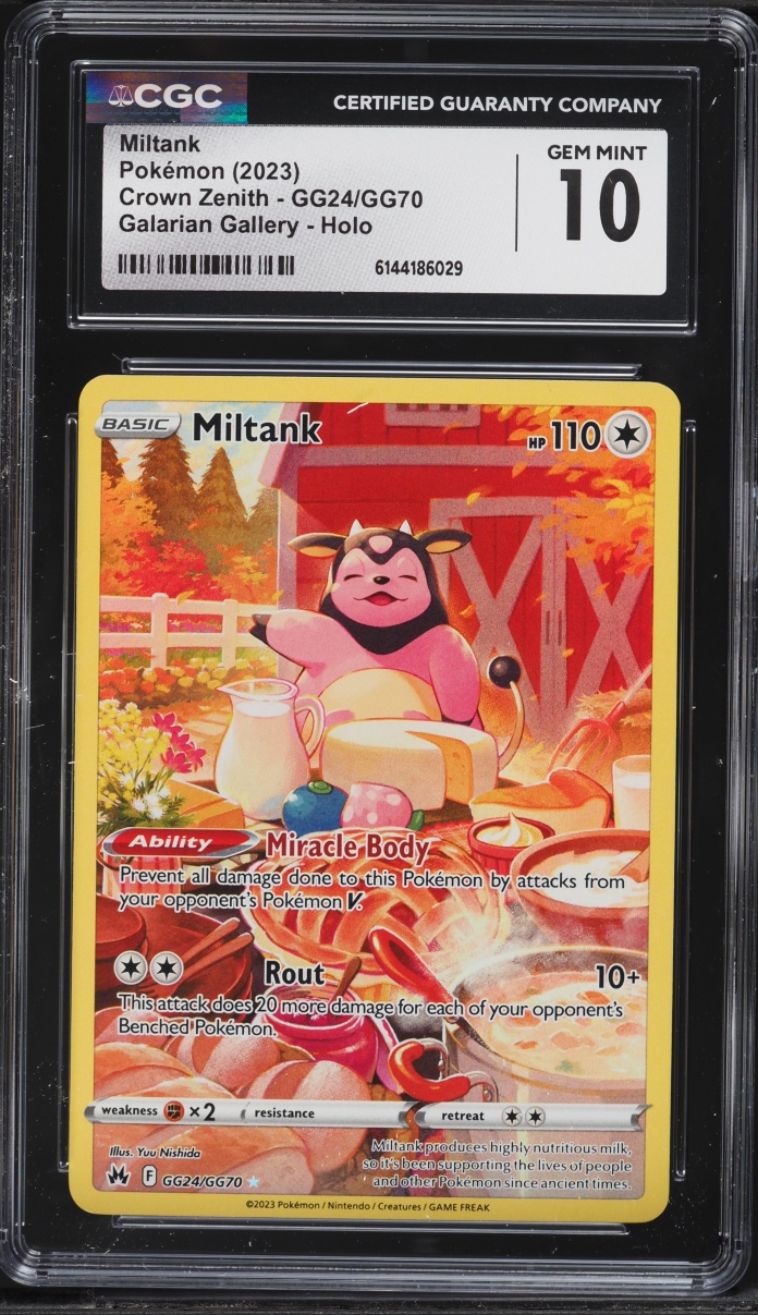 2023 Pokemon Sword & Shield Crown Zenith Alt Art Miltank #GG24 CGC 10 GEM MINT
