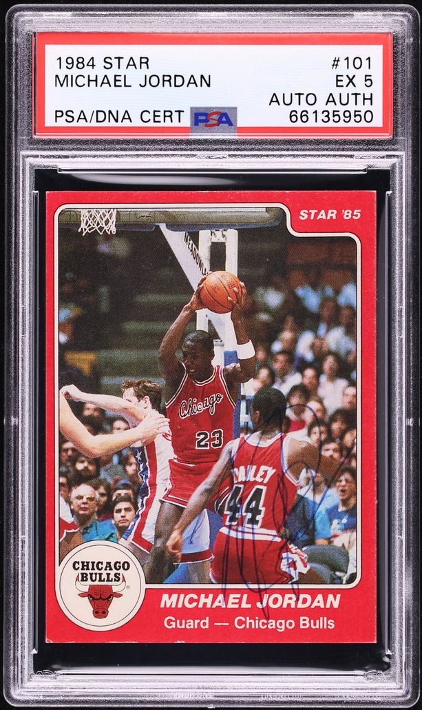 1984 Star Basketball Michael Jordan ROOKIE AUTO #101 PSA 5 EX
