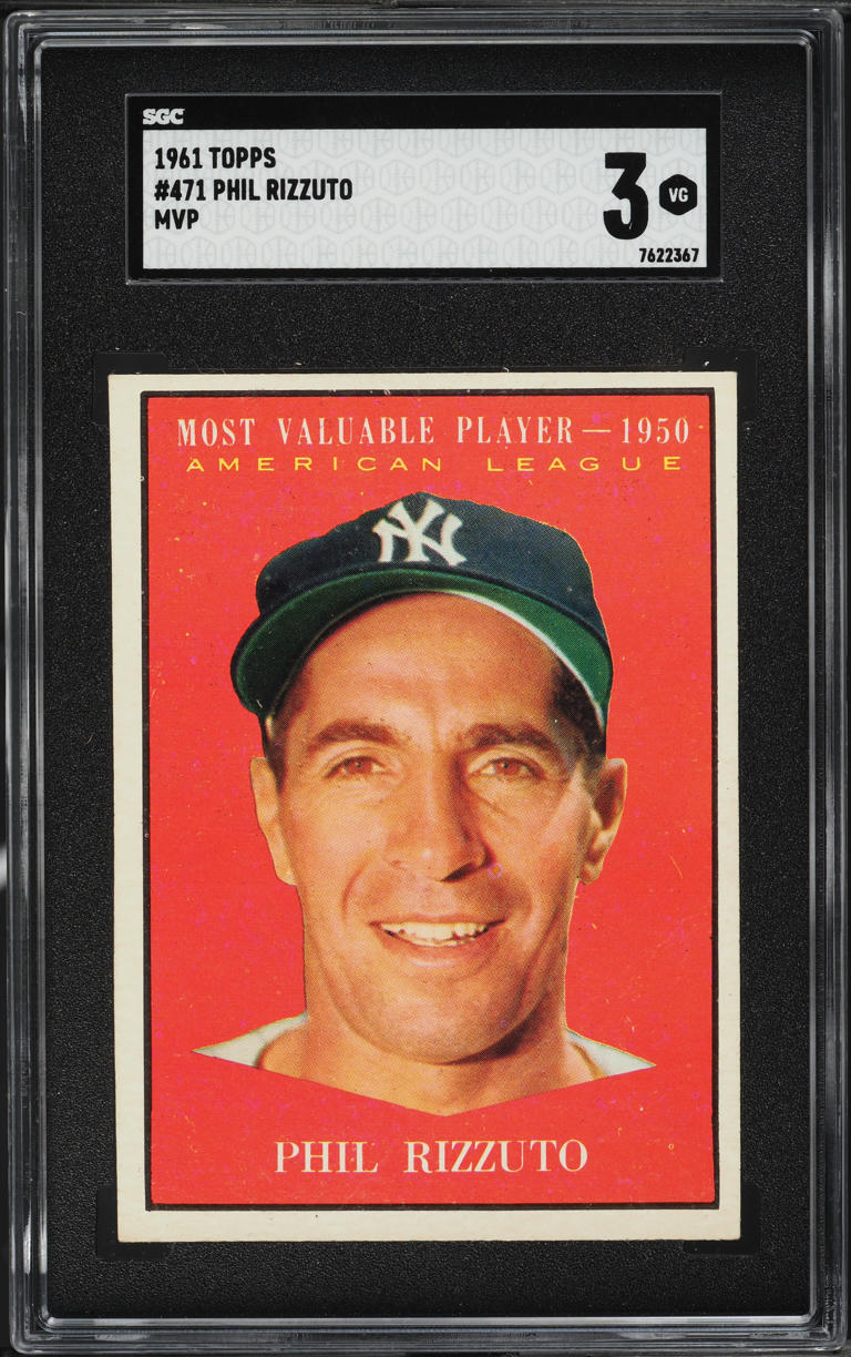 1961 Topps Phil Rizzuto MVP #471 SGC 3 VG