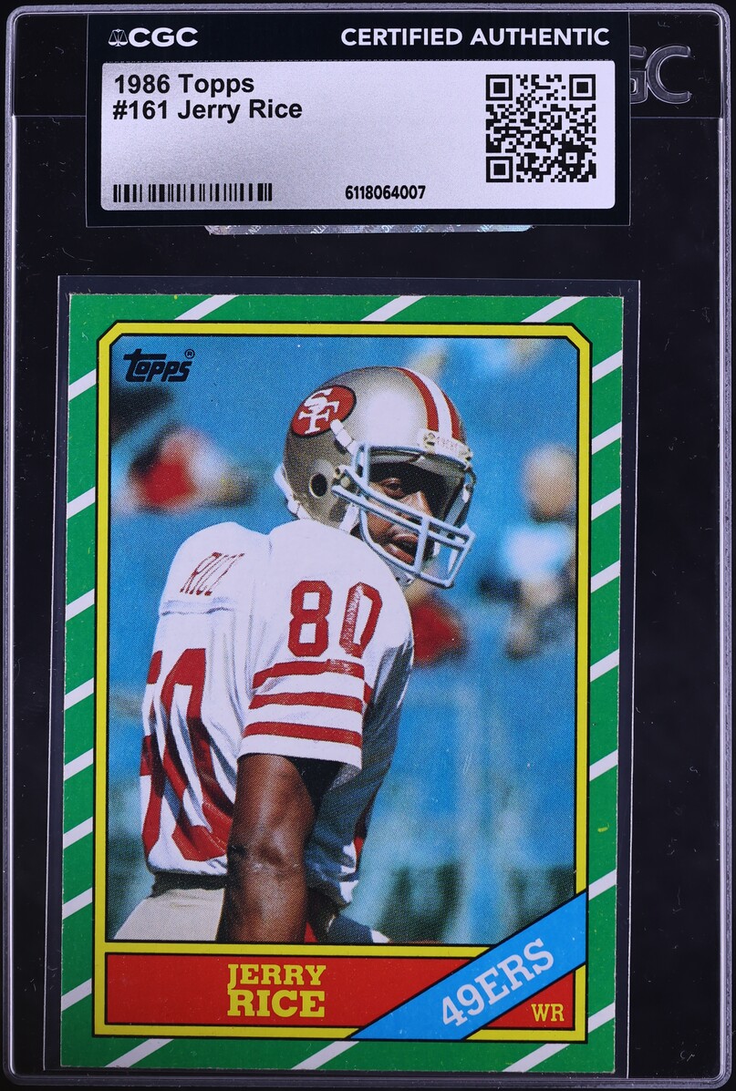 1986 Topps Football Jerry Rice ROOKIE #161 CGC AUTH