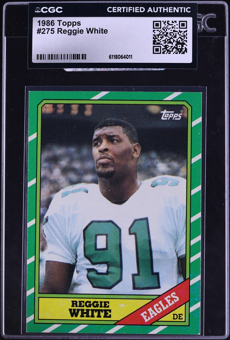 1986 Topps Football Reggie White ROOKIE #275 CGC AUTH