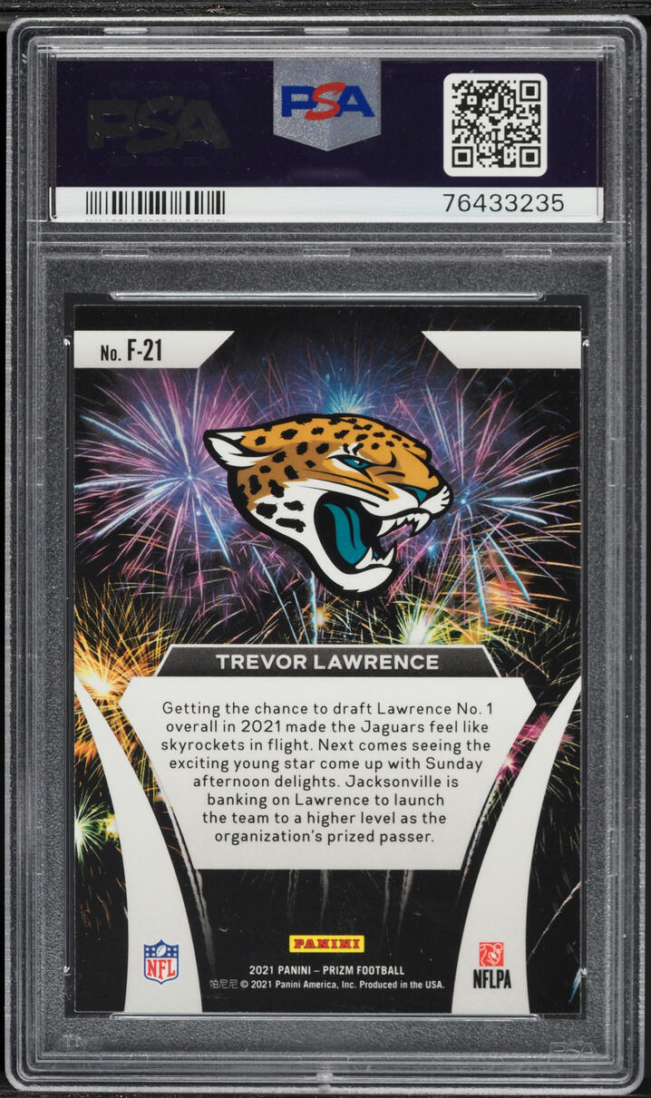 2021 Panini Prizm Fireworks Trevor Lawrence ROOKIE #F-21 PSA 10 GEM MINT