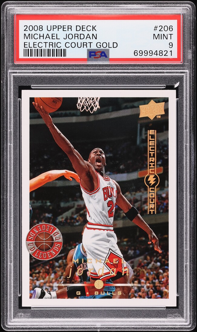 2008 Upper Deck Electric Court Gold Michael Jordan #206 PSA 9 MINT