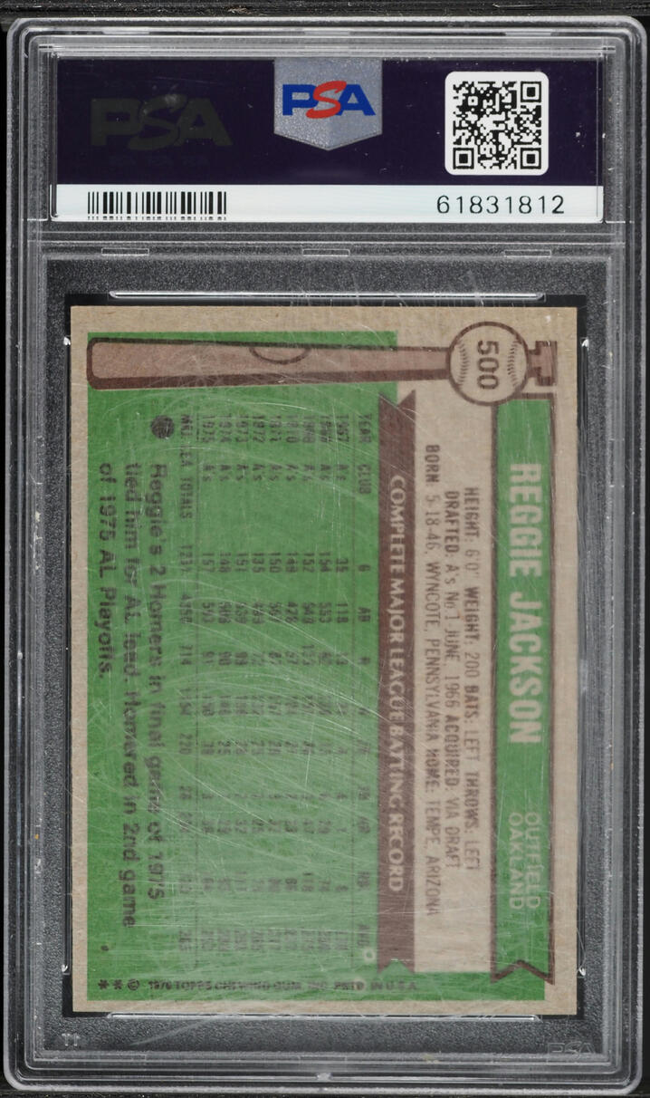 1976 Topps All-Star Reggie Jackson #500 PSA 6 EXMT