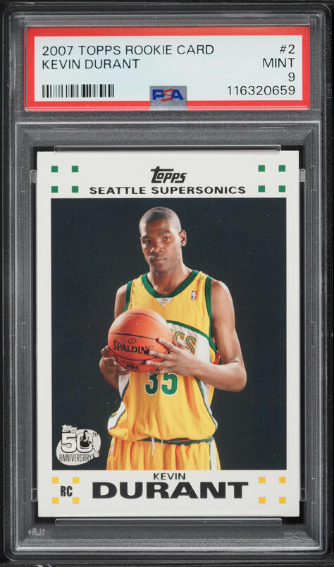 2007 Topps Chrome Kevin Durant ROOKIE #131 PSA 7 NRMT on Fanatics