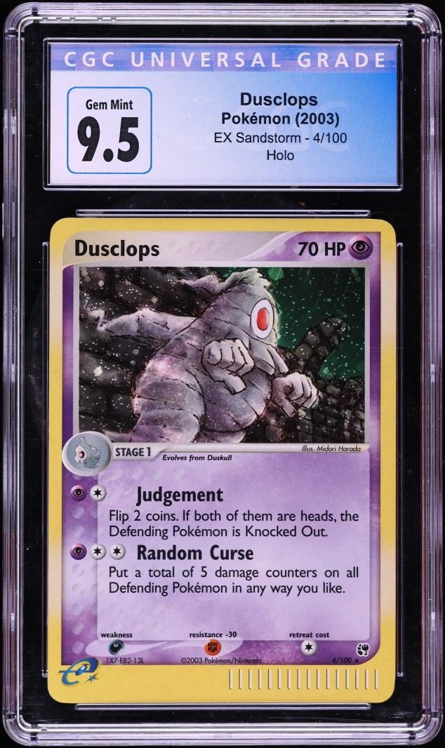 2003 Pokemon EX Sandstorm Holo Dusclops #4 CGC 9.5 GEM MINT
