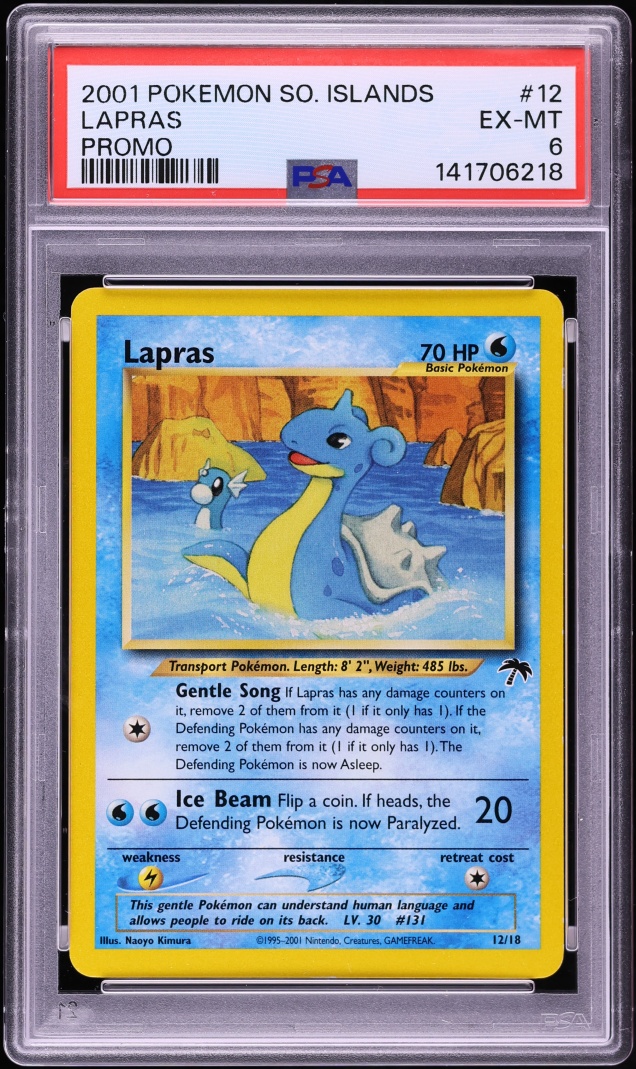 2001 Pokemon Southern Islands Promo Lapras #12 PSA 6 EXMT