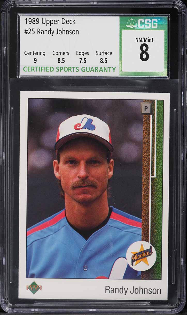 1989 Upper Deck Randy Johnson ROOKIE #25 CSG 8 NM-MT