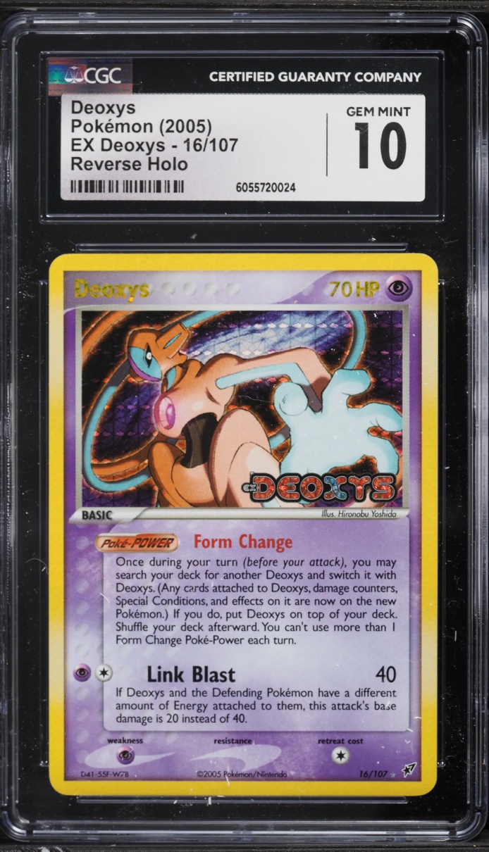 2005 Pokemon EX Reverse Holo Deoxys #16 CGC 10 GEM MINT
