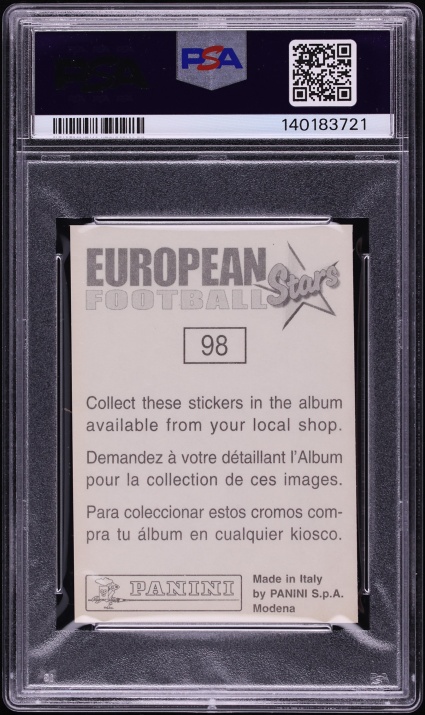 1997 Panini European Soccer Stars Alessandro Del Piero #98 PSA 7 NRMT