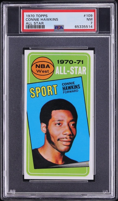 1970 Topps Basketball Connie Hawkins ALL-STAR #109 PSA 7 NRMT