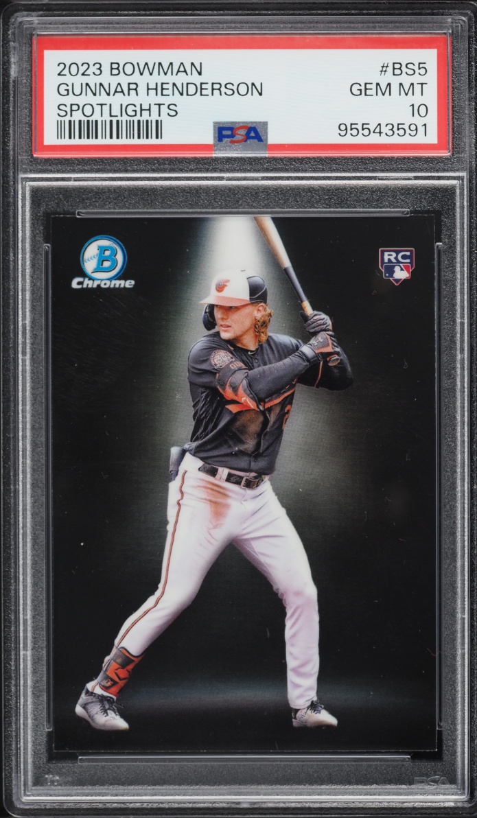 2023 Bowman Chrome Spotlights Gunnar Henderson ROOKIE #BS-5 PSA 10 GEM MINT