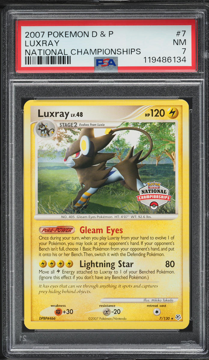 2007 Pokemon Diamond & Pearl National Championships Luxray #7 PSA 7 NRMT