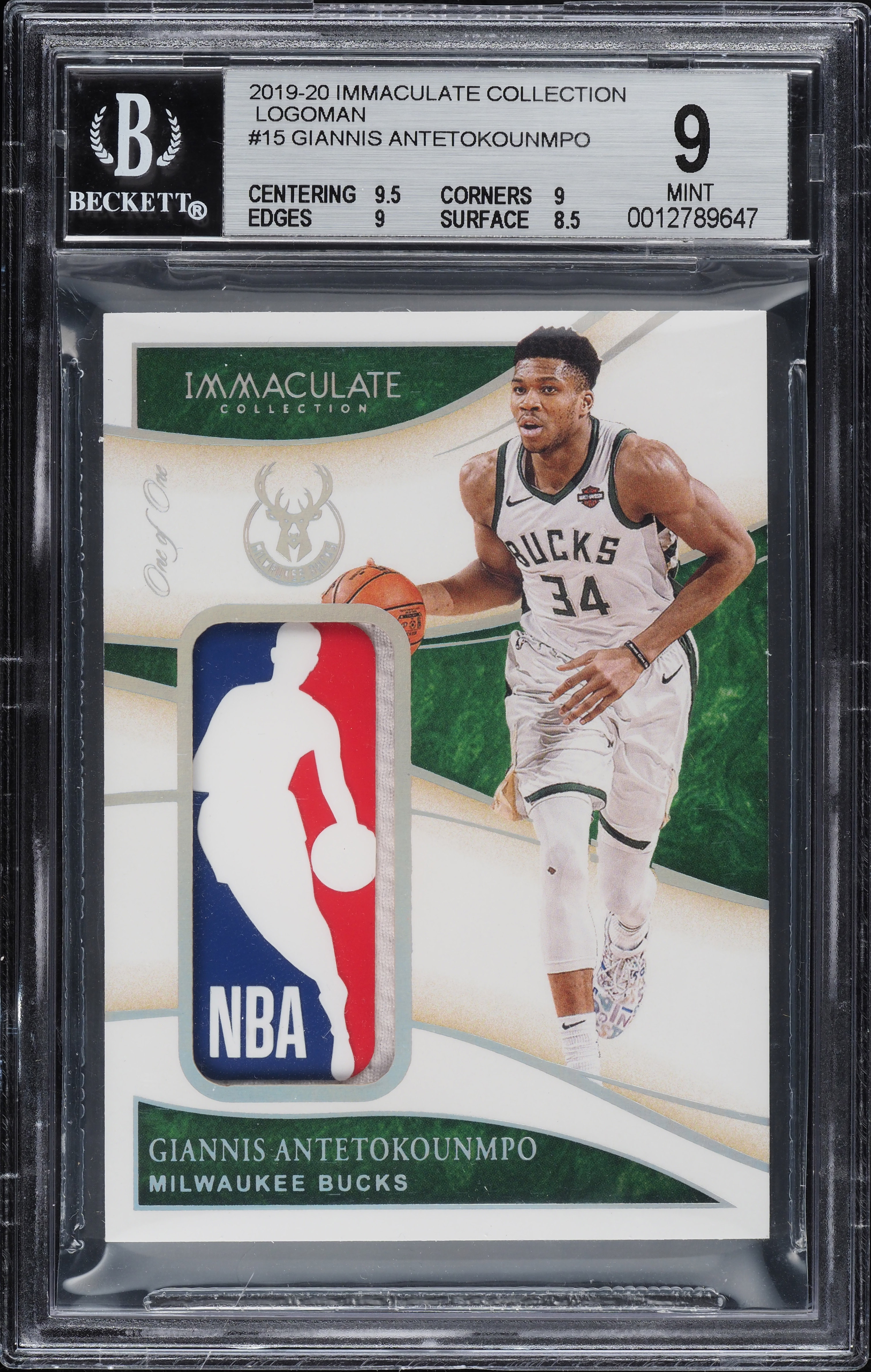 2019 Immaculate Collection Logoman Giannis Antetokounmpo PATCH