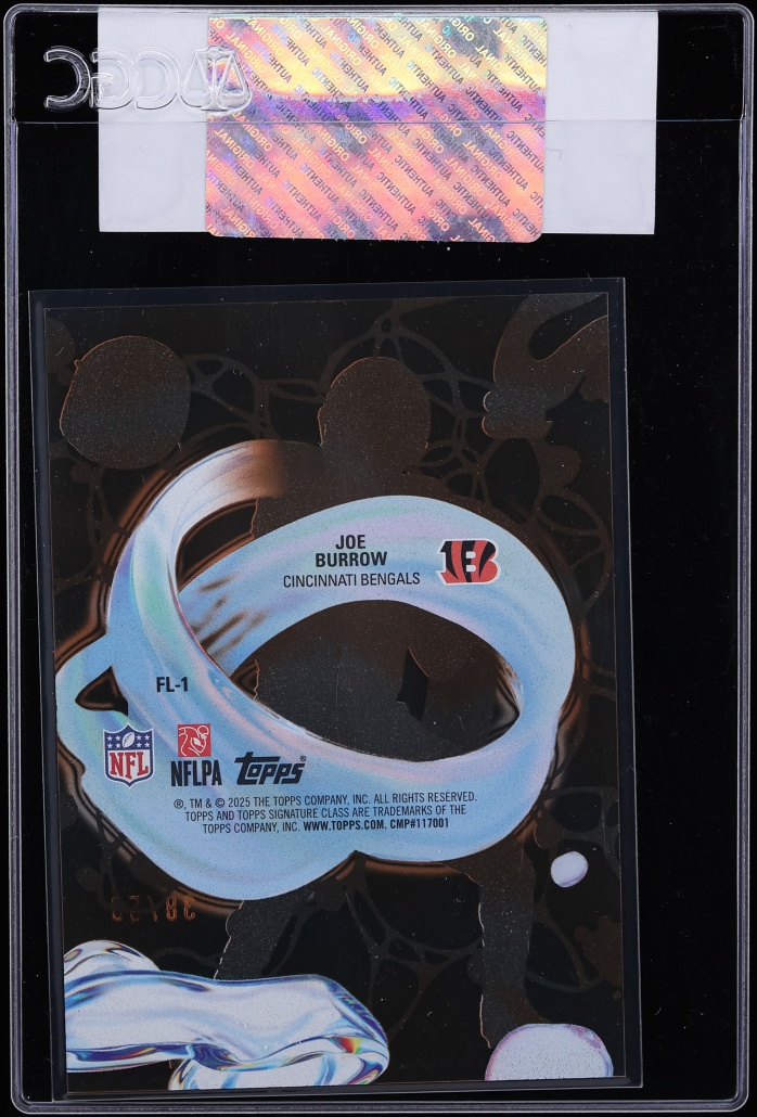 2025 Topps Signature Class Fluidity Orange Joe Burrow /50 #FL-1 CGC AUTH - Photo 2