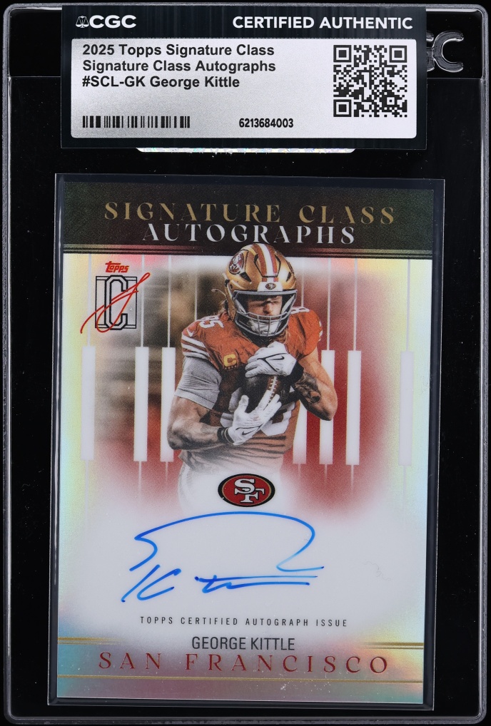 2025 Topps Signature Class George Kittle AUTO #SCL-GK CGC AUTH