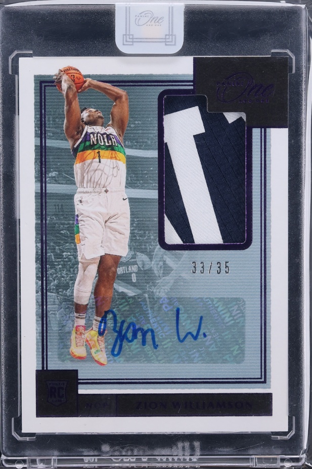 2019 Select Jersey Purple Zion Williamson ROOKIE PATCH AUTO /35 #RJA-ZWL CGC AUTH