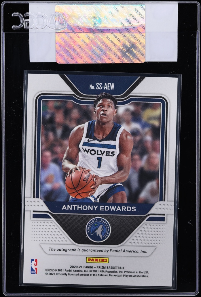 2020 Panini Prizm Sensational Signatures Anthony Edwards ROOKIE AUTO #SS-AEW CGC AUTH - Photo 2