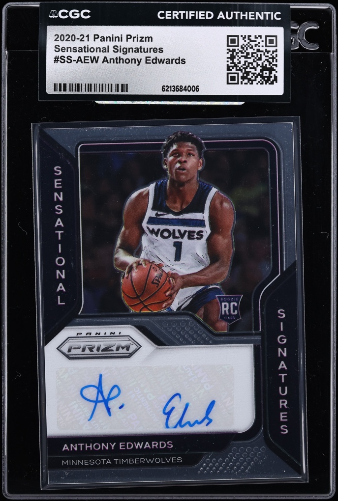 2020 Panini Prizm Sensational Signatures Anthony Edwards ROOKIE AUTO #SS-AEW CGC AUTH