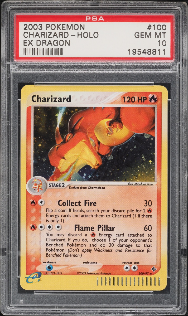2003 Pokemon EX Dragon Holo Charizard #100 PSA 10 GEM MINT