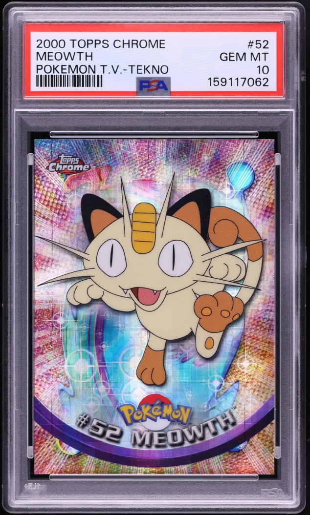 2000 Topps Chrome Pokemon Series 1 Tekno Meowth #52 PSA 10 GEM MINT