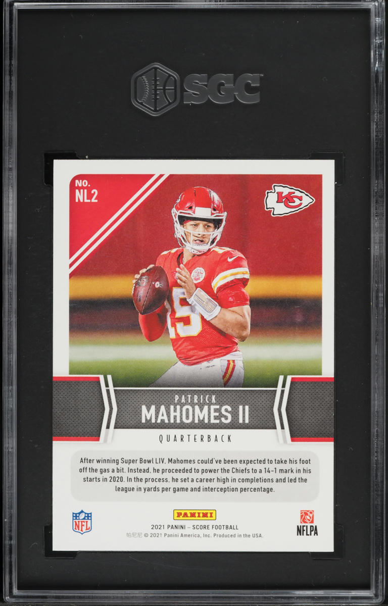 2021 Score Next Level Stats Patrick Mahomes II #NL2 SGC 10 GEM MINT