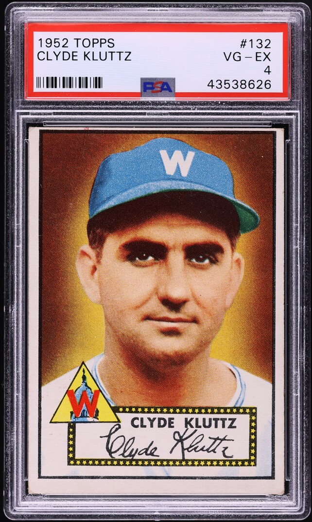 1952 Topps Clyde Kluttz #132 PSA 4 VGEX