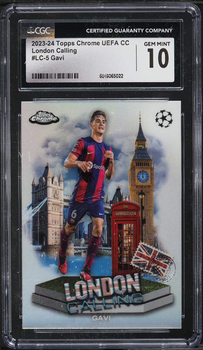 2023 Topps Chrome UEFA Club Competitions London Calling Gavi #LC-5 CGC 10 GEM