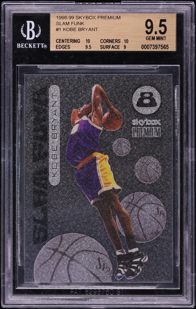 1998 Skybox Premium Slam Funk Kobe Bryant #1 BGS 9.5 GEM MINT